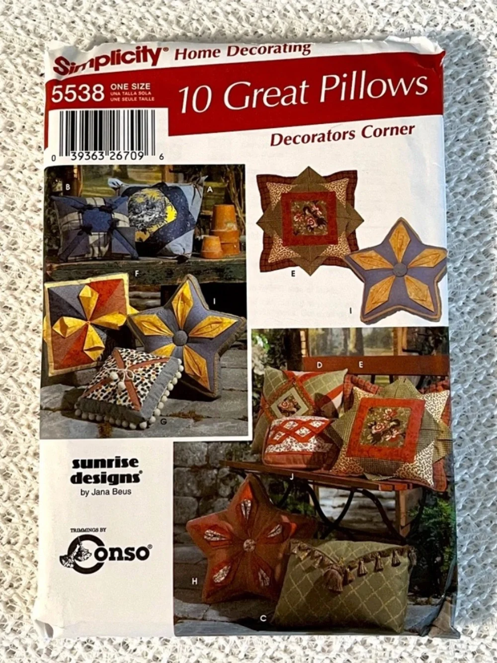 Lot of 3 Vintage Simplicity Patterns Crafts Pillows Nursery Uncut